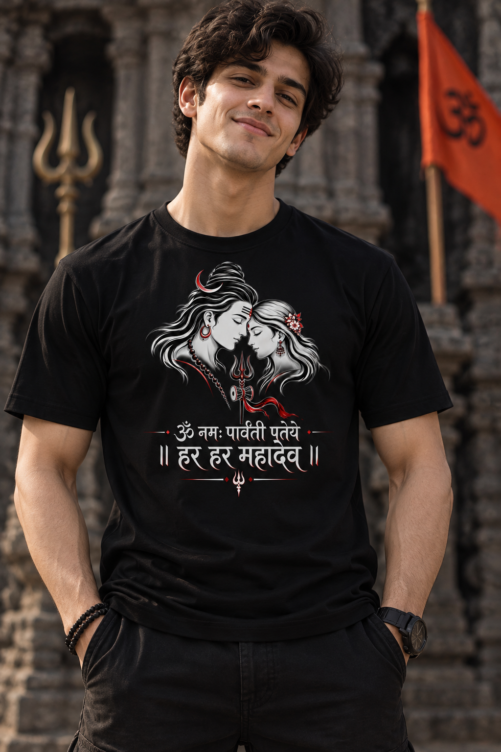 Har Har Mahadev T-Shirt 100% Cotton